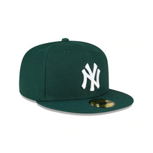Load image into Gallery viewer, New York Yankees New Era MLB 59FIFTY 5950 Snapback Cap Hat Dark Green Crown/Visor White Logo Gray UV