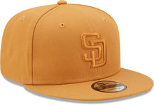 Load image into Gallery viewer, San Diego Padres New Era MLB 9FIFTY 950 Snapback Cap Hat Light Brown Crown/Visor Light Brown Logo (Color Pack)