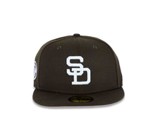 Load image into Gallery viewer, San Diego Padres New Era MLB 59FIFTY 5950 Fitted Cap Hat Brown Crown/Visor White Cooperstown Retro Logo 1978 All-Star Game Side Patch Pink UV