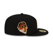 Load image into Gallery viewer, Pittsburgh Pirates New Era MLB 59FIFTY 5950 Fitted Cap Hat Black Crown/Visor Yellow Logo 1959 All-Star Game Side Patch Gray UV