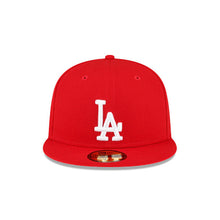 Load image into Gallery viewer, Los Angeles Dodgers New Era MLB 59FIFTY 5950 Fitted Cap Hat Red Crown/Visor White Logo 1988 World Series Side Patch Gray UV