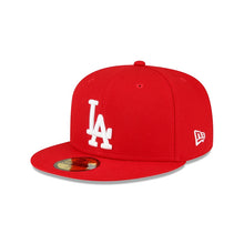 Load image into Gallery viewer, Los Angeles Dodgers New Era MLB 59FIFTY 5950 Fitted Cap Hat Red Crown/Visor White Logo 1988 World Series Side Patch Gray UV
