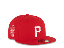 Load image into Gallery viewer, Pittsburgh Pirates New Era MLB 59FIFTY 5950 Fitted Cap Hat Red Crown/Visor White Logo 1959 All-Star Game Side Patch Gray UV