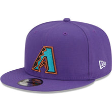 Load image into Gallery viewer, Arizona Diamondbacks New Era MLB 9FIFTY 950 Snapback Cap Hat Purple Crown/Visor Team Color Logo 2001 World Series Side Patch Gray UV