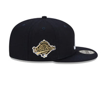 Load image into Gallery viewer, Atlanta Braves New Era MLB 9FIFTY 950 Snapback Cap Hat Dark Navy Crown/Visor White Logo 1995 World Series Side Patch Gray UV