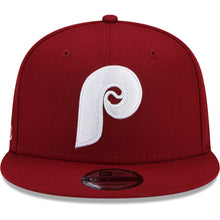Load image into Gallery viewer, Philadelphia Phillies New Era MLB 9FIFTY 950 Snapback Cap Hat Cardinal Crown/Visor White Logo 1980 World Series Side Patch Gray UV