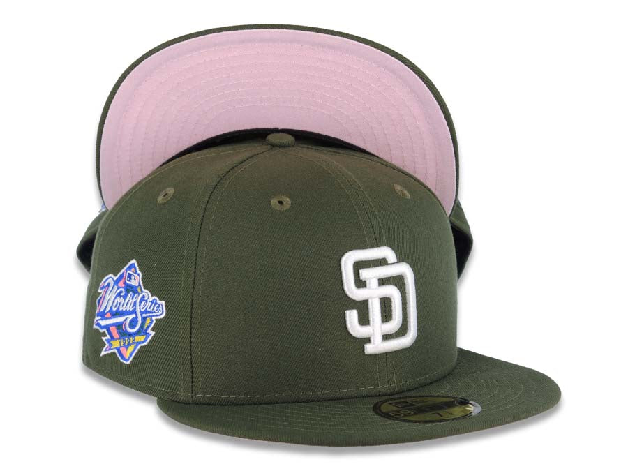 New Era 59FIFTY San Diego Padres Camp Fitted Hat Chrome White Green
