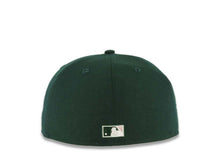 Load image into Gallery viewer, San Diego Padres New Era MLB 59FIFTY 5950 Fitted Cap Hat Dark Green Crown/Visor White/Pink Glow Logo 1998 World Series Side Patch Pink UV