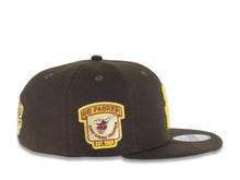 Load image into Gallery viewer, San Diego Padres New Era MLB 59FIFTY 5950 Fitted Cap Hat Brown Crown/Visor Yellow Logo Stadium Side Patch Green UV