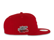 Load image into Gallery viewer, San Diego Padres New Era MLB 59FIFTY 5950 Fitted Cap Hat Red Crown/Visor White Logo 1984 World Series Side Patch Dark Gray UV