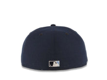 Load image into Gallery viewer, San Diego Padres New Era MLB 59FIFTY 5950 Fitted Cap Hat Navy Blue Crown/Visor Navy Blue/Sky Blue Logo 25th Anniversary Side Patch Sky Blue UV