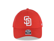 Load image into Gallery viewer, San Diego Padres '47 Brand MLB MVP Adjustable Cap Hat Red Crown/Visor White Logo Gray UV