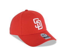 Load image into Gallery viewer, San Diego Padres '47 Brand MLB MVP Adjustable Cap Hat Red Crown/Visor White Logo Gray UV
