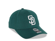 Load image into Gallery viewer, San Diego Padres '47 Brand MLB MVP Adjustable Cap Hat Dark Green Crown/Visor White Logo Gray UV