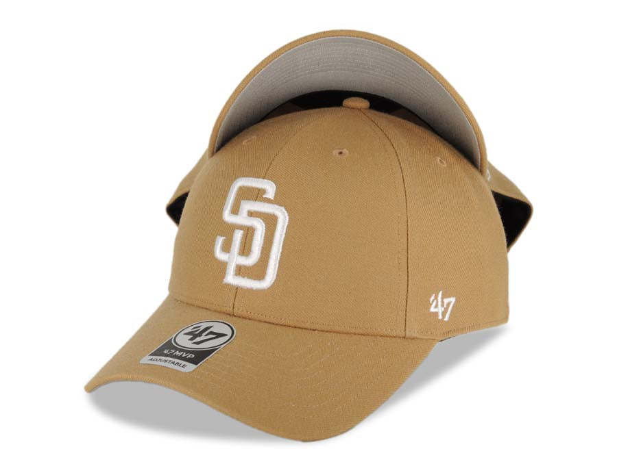 San Diego Padres '47 Brand MLB MVP Adjustable Cap Hat Wheat Khaki
