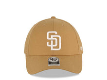 Load image into Gallery viewer, San Diego Padres '47 Brand MLB MVP Adjustable Cap Hat Wheat Crown/Visor White Logo Gray UV