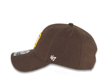 Load image into Gallery viewer, San Diego Padres '47 Brand MLB MVP Adjustable Cap Hat Brown Crown/Visor White/Yellow Logo Gray UV