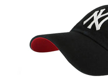 Load image into Gallery viewer, New York Yankees '47 MLB Clean Up Adjustable Cap Hat Black Crown/Visor White Logo Red UV