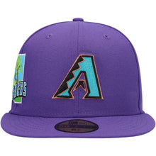 Load image into Gallery viewer, Arizona Diamondbacks New Era MLB 59FIFTY 5950 Fitted Cap Hat Purple Crown/Visor Team Color Logo Gray UV (State View)