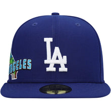 Load image into Gallery viewer, Los Angeles Dodgers New Era MLB 59FIFTY 5950 Fitted Cap Hat Royal Blue Crown/Visor White Logo Gray UV (State View)