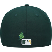 Load image into Gallery viewer, Oakland Athletics New Era MLB 59FIFTY 5950 Fitted Cap Hat Dark Green Crown/Visor White Logo Gray UV (State View)