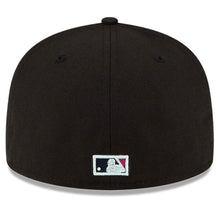 Load image into Gallery viewer, Arizona Diamondbacks New Era MLB 59FIFTY 5950 Fitted Cap Hat Black Crown/Visor Teal Logo 2001 World Series Side Patch (Polar Lights)