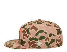 Load image into Gallery viewer, San Francisco Giants New Era MLB 59FIFTY 5950 Fitted Cap Hat Duck Camo Crown/Visor Team Color Logo 2010 World Series Side Patch Orange UV