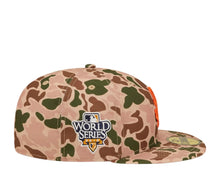 Load image into Gallery viewer, San Francisco Giants New Era MLB 59FIFTY 5950 Fitted Cap Hat Duck Camo Crown/Visor Team Color Logo 2010 World Series Side Patch Orange UV