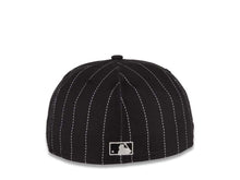 Load image into Gallery viewer, San Diego Padres New Era MLB 59FIFTY 5950 Fitted Cap Hat Black Crown/Visor Pinstripe White Logo 40th Anniversary Side Patch Gray UV