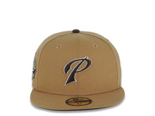 Load image into Gallery viewer, San Diego Padres New Era MLB 59FIFTY 5950 Fitted Cap Hat Wheat Crown/Visor Brown/White P Logo Established 1969 Side Patch Brown UV