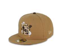 Load image into Gallery viewer, San Diego Padres New Era MLB 59FIFTY 5950 Fitted Cap Hat Wheat Crown/Visor Wheat/Brown/White Logo 2016 All-Star Game Side Patch Brown UV