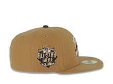 Load image into Gallery viewer, San Diego Padres New Era MLB 59FIFTY 5950 Fitted Cap Hat Wheat Crown/Visor Wheat/Brown/White Logo 2016 All-Star Game Side Patch Brown UV