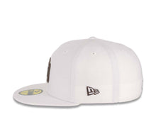 Load image into Gallery viewer, San Diego Padres New Era MLB 59FIFTY 5950 Fitted Cap Hat White Crown/Visor Brown Logo Stadium Side Patch Gray UV