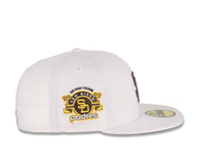 Load image into Gallery viewer, San Diego Padres New Era MLB 59FIFTY 5950 Fitted Cap Hat White Crown/Visor Brown Logo Stadium Side Patch Gray UV