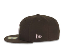 Load image into Gallery viewer, San Diego Padres New Era MLB 59FIFTY 5950 Fitted Cap Hat Brown Crown/Visor Pink/Cream Logo Stadium Side Patch Pink UV
