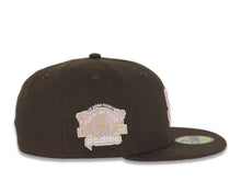 Load image into Gallery viewer, San Diego Padres New Era MLB 59FIFTY 5950 Fitted Cap Hat Brown Crown/Visor Pink/Cream Logo Stadium Side Patch Pink UV