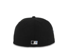 Load image into Gallery viewer, San Diego Padres New Era MLB 59FIFTY 5950 Fitted Cap Hat Black Crown/Visor Sky Blue/White Logo Go Padres Established 1969 Side Patch Sky Blue UV