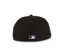 Load image into Gallery viewer, San Diego Padres New Era MLB 59FIFTY 5950 Fitted Cap Hat Black Crown/Visor White/Royal Blue Logo 50th Anniversary Side Patch Royal Blue UV