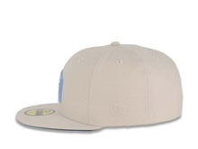 Load image into Gallery viewer, San Diego Padres New Era MLB 59FIFTY 5950 Fitted Cap Hat Stone Crown/Visor Sky Blue Logo 1969 Go Padres Established Side Patch Sky Blue Visor
