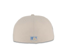 Load image into Gallery viewer, San Diego Padres New Era MLB 59FIFTY 5950 Fitted Cap Hat Stone Crown/Visor Sky Blue Logo 1969 Go Padres Established Side Patch Sky Blue Visor
