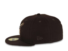 Load image into Gallery viewer, San Diego Padres New Era MLB 59FIFTY 5950 Fitted Cap Hat Dark Brown Crown/Visor Khaki/Metallic Brown Swinging Friar Logo 40th Anniversary Side Patch