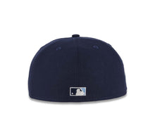 Load image into Gallery viewer, San Diego Padres New Era MLB 59FIFTY 5950 Fitted Cap Hat Light Navy Crown/Visor White Logo 2016 All-Star Game Side Patch Sky Blue UV
