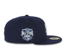 Load image into Gallery viewer, San Diego Padres New Era MLB 59FIFTY 5950 Fitted Cap Hat Light Navy Crown/Visor White Logo 2016 All-Star Game Side Patch Sky Blue UV