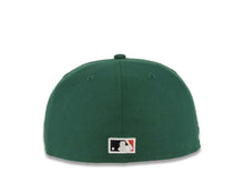 Load image into Gallery viewer, San Diego Padres New Era MLB 59FIFTY 5950 Fitted Cap Hat Green Crown/Visor Black/Wheat āPā Logo 40th Anniversary Side Patch Wheat UV