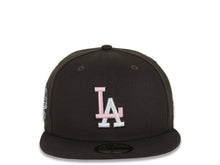 Load image into Gallery viewer, Los Angeles Dodgers New Era MLB 59FIFTY 5950 Fitted Cap Hat Brown Crown/Visor Pink/Cream Logo 100th Anniversary Side Patch Pink UV