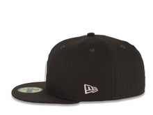 Load image into Gallery viewer, Los Angeles Dodgers New Era MLB 59FIFTY 5950 Fitted Cap Hat Brown Crown/Visor Pink/Cream Logo 100th Anniversary Side Patch Pink UV