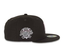 Load image into Gallery viewer, Los Angeles Dodgers New Era MLB 59FIFTY 5950 Fitted Cap Hat Brown Crown/Visor Pink/Cream Logo 100th Anniversary Side Patch Pink UV