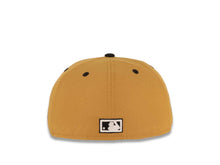Load image into Gallery viewer, San Diego Padres New Era MLB 59FIFTY 5950 Fitted Cap Hat Tan Crown/Visor Black Logo 1998 World Series Side Patch Yellow UV