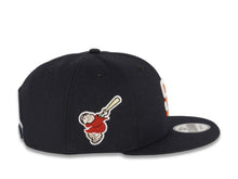 Load image into Gallery viewer, San Diego Padres New Era MLB 9FIFTY 950 Snapback Cap Hat Navy Crown/Visor White/Orange Logo Swinging Friar Side Patch Gray UV