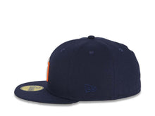 Load image into Gallery viewer, San Diego Padres New Era MLB 59FIFTY 5950 Fitted Cap Hat Light Navy Crown/Visor White/Orange Logo 2001 All-Star Game Side Patch Gray UV